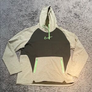 Nike Men's Gray and Black Hoodie